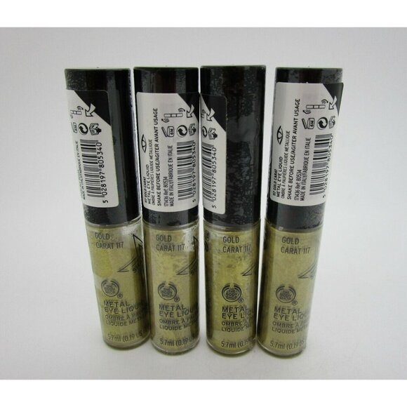 THE BODY SHOP Metal Eye Liquid 117 Gold CARAT - Lot of 4